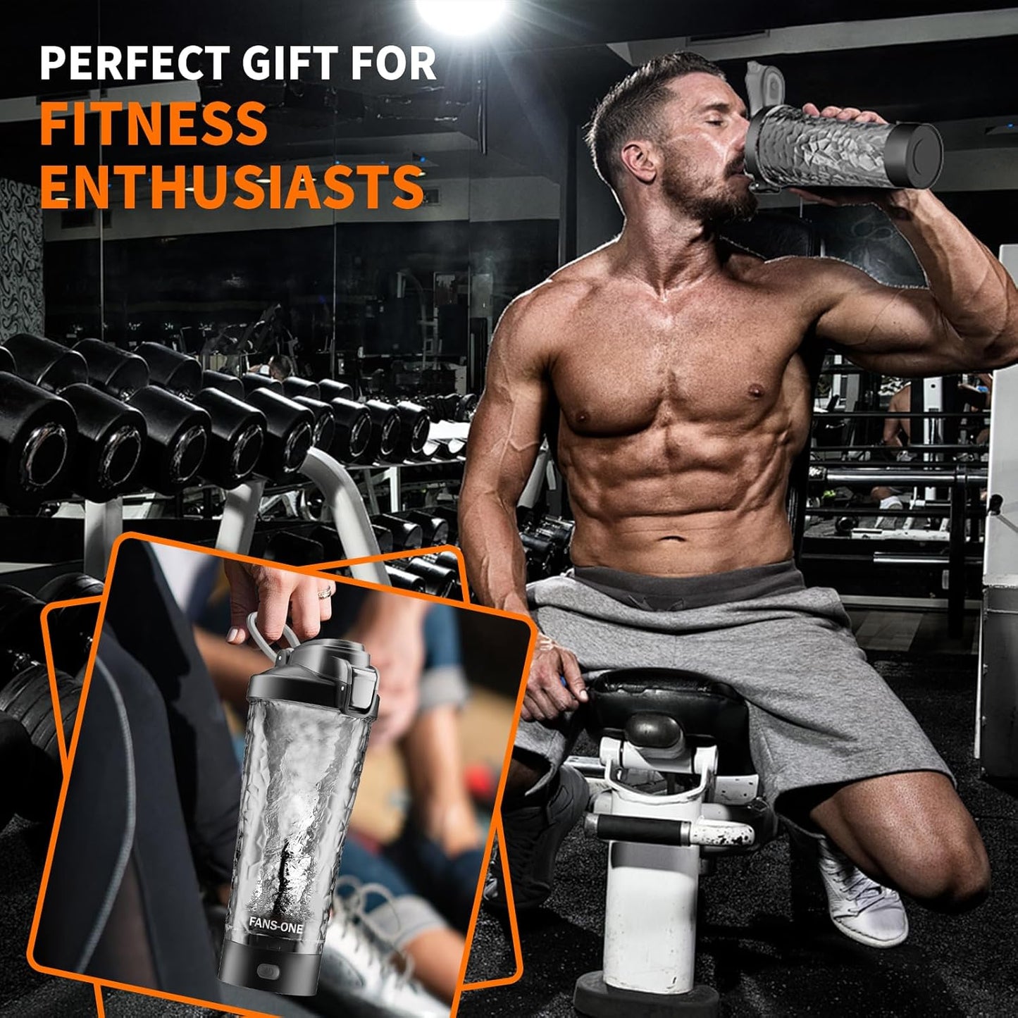 Fan-One  Electric Protein Shaker Bottle