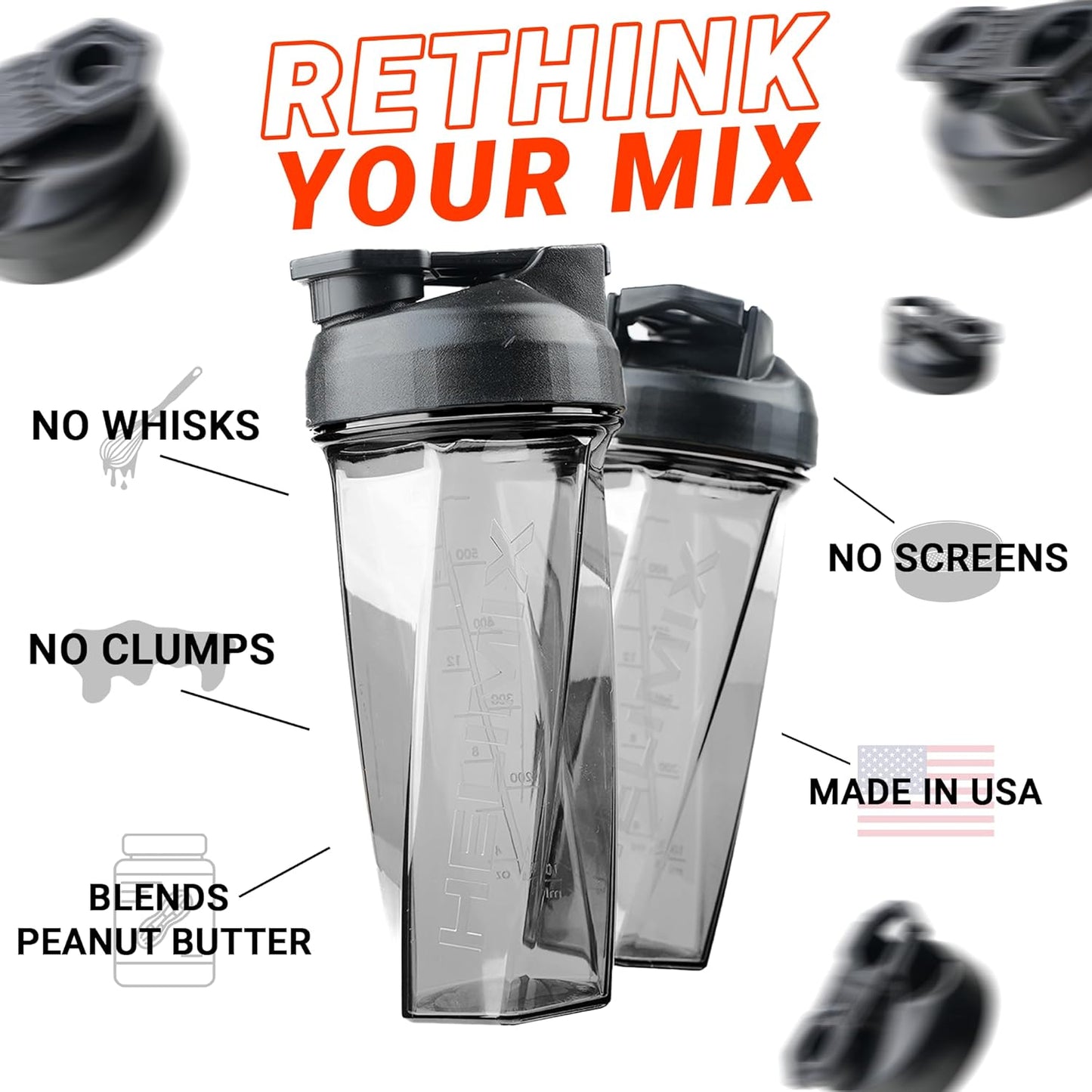 2.0 Vortex Blender Shaker Bottle 