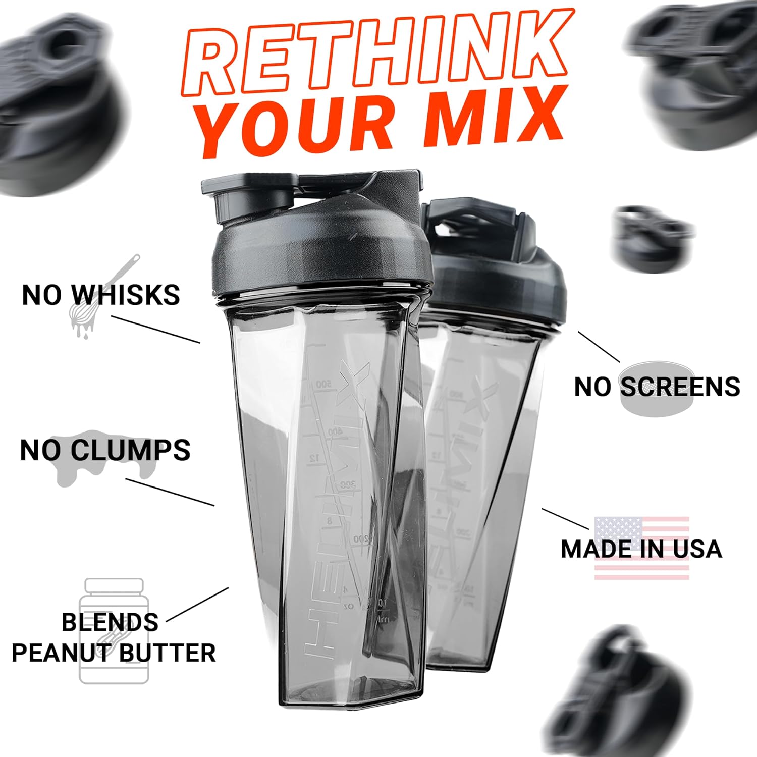 2.0 Vortex Blender Shaker Bottle 