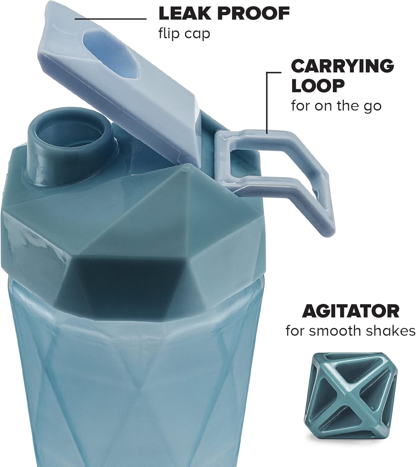 Diamond Agitator  Blender Shaker Bottle (20 Oz)